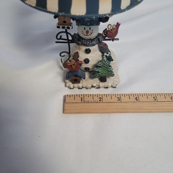 Home Interiors Snowman Metal Tea Light Lamp Holiday Winter Decor - Picture 10 of 12